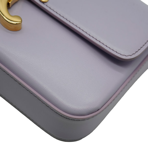 Celine Light Lavender Shiny Calfskin Triomphe Chain Bag - Picture 6 of 7